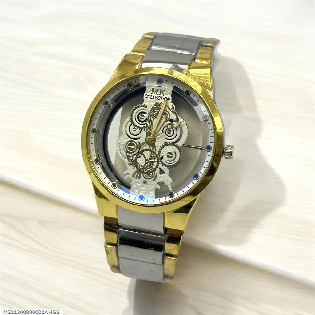 Men's Luxury Watch 1 PC StainLess Steel Chain Strap in black and golden