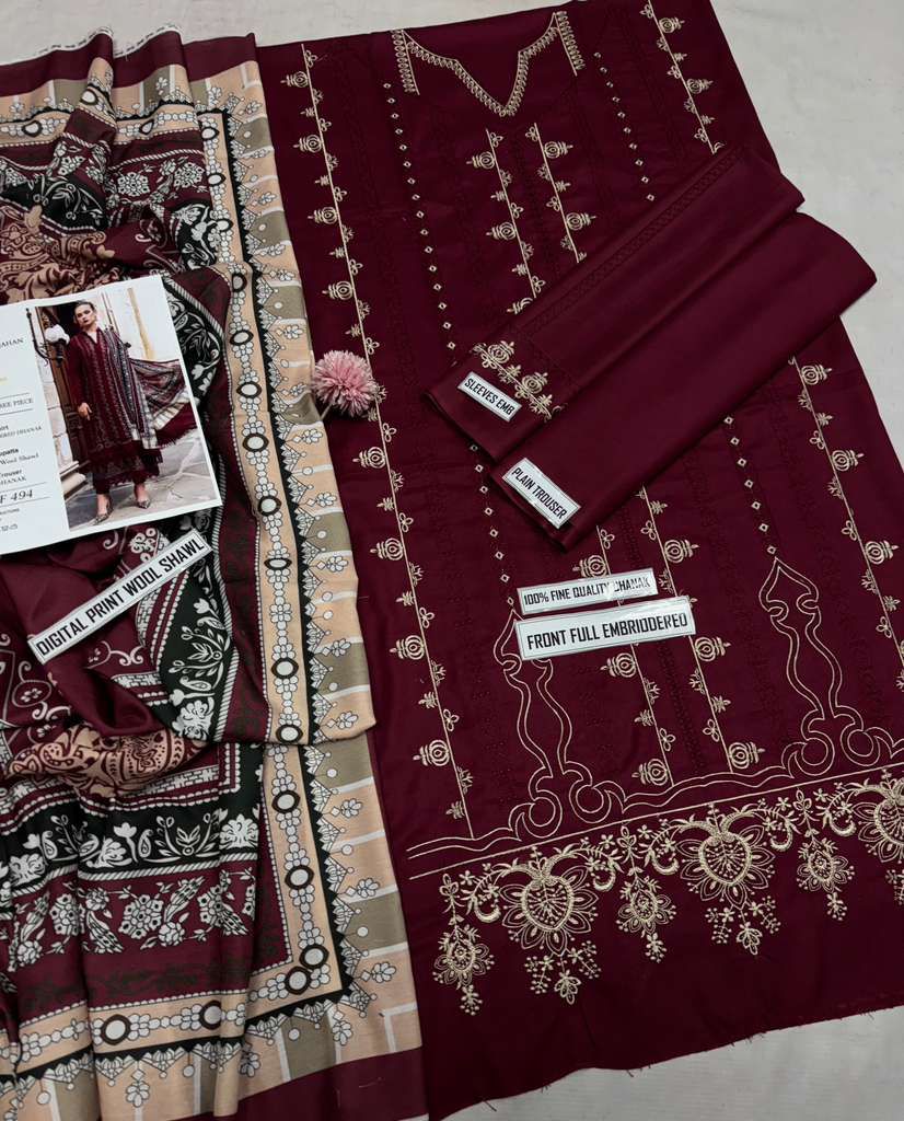 Zara ShahJahan Embroided 3 pcs