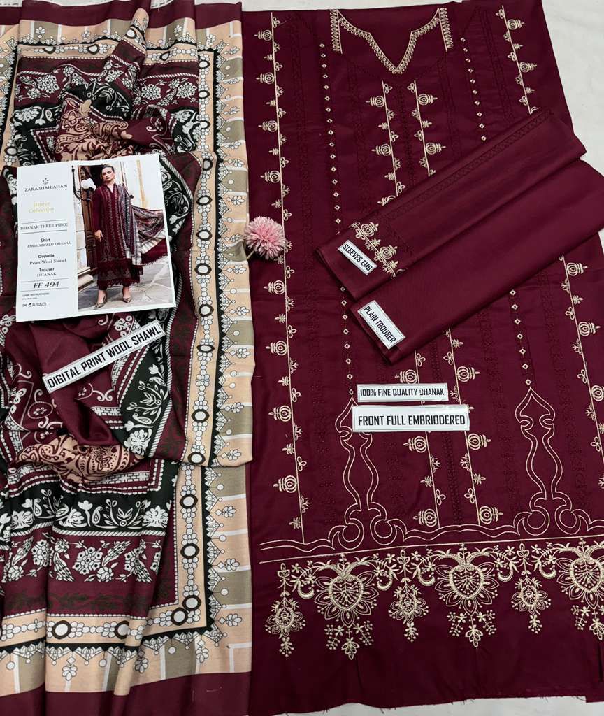 Zara ShahJahan Embroided 3 pcs