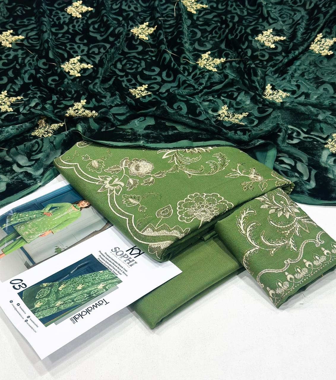 EMBROIDERY 3 PCS DHANAK