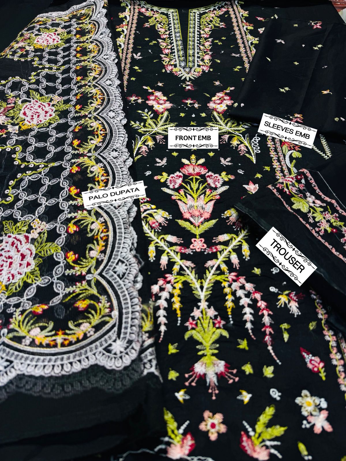 Trending 3PCS Embroidery Sout