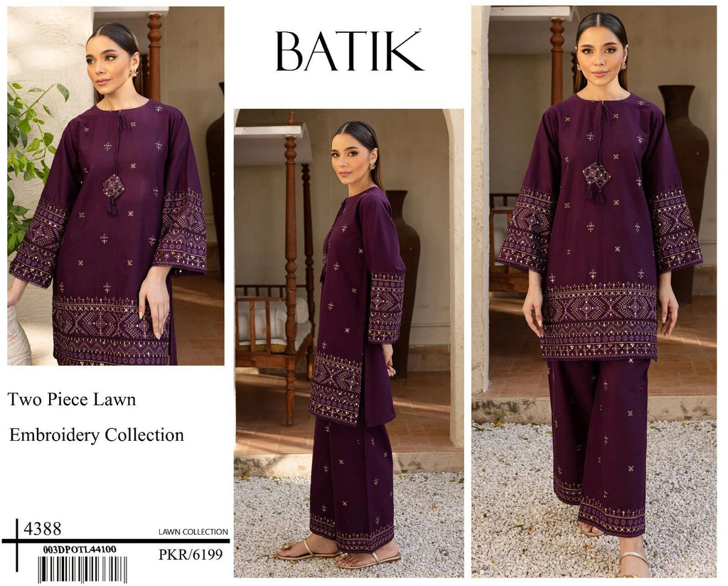 2 PCS LAWN EMBROIDERY